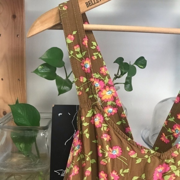 Matilda Jane Brown Floral Print On A Whim Tank Top Ruffle Hem Medium - Picture 7 of 11